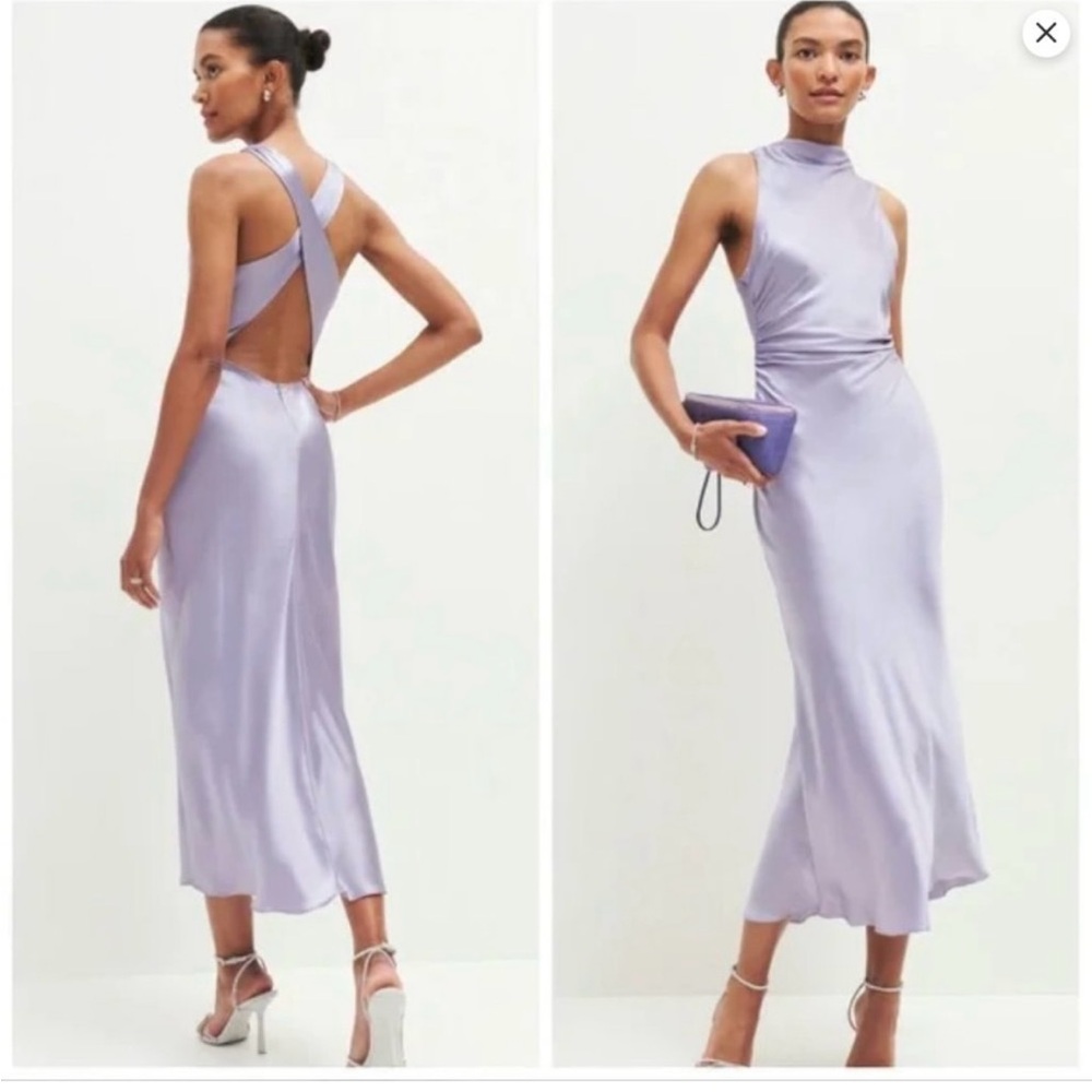 Elegant Lavender Sleeveless Dress